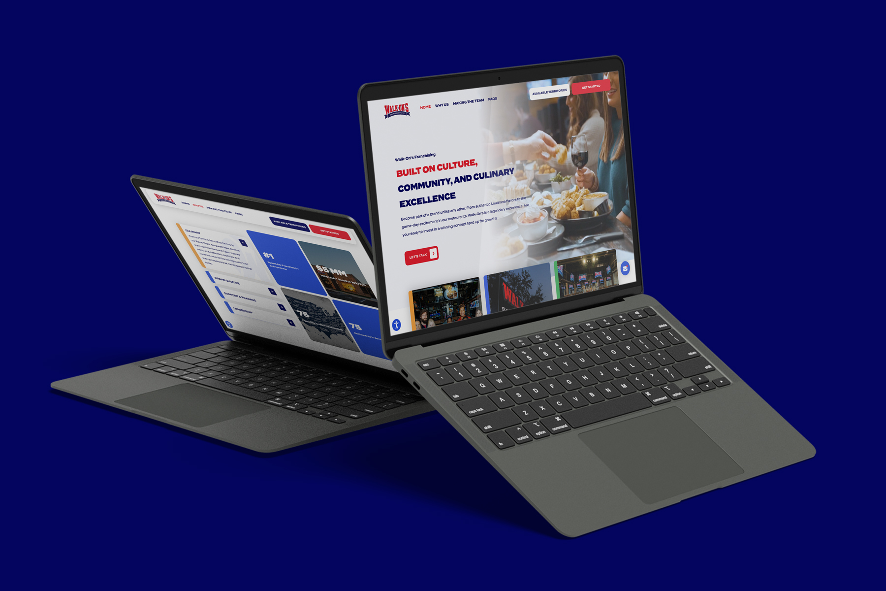 The Walk-On&rsquo;s franchising website